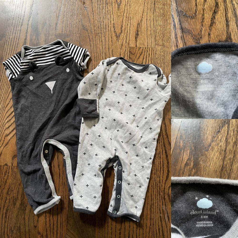 Cloudisland baby boy 3/6m sleep and play onesies